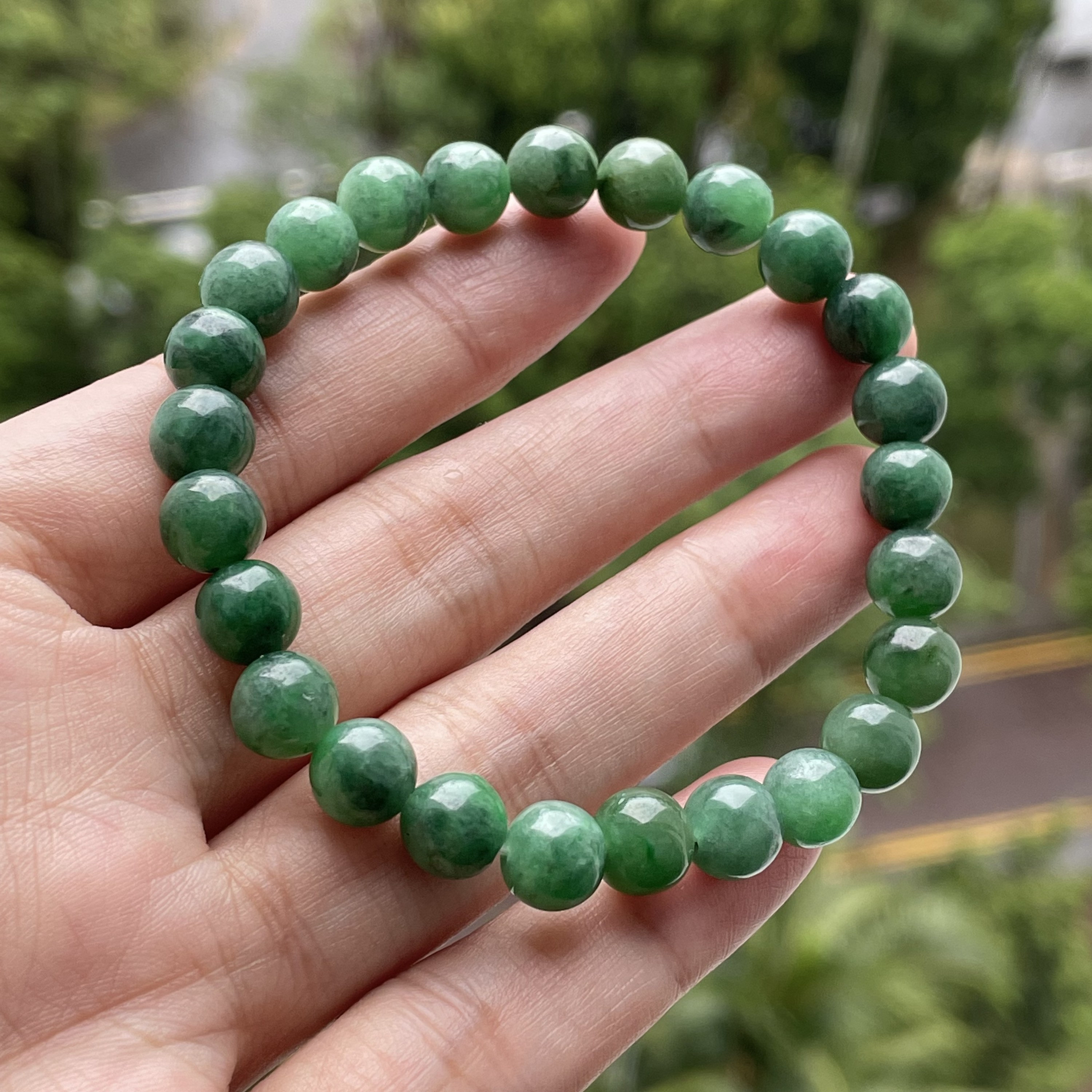 Prestige Collection: Men's Light Green Jade Bracelet