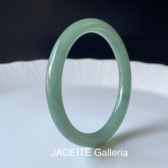 Jadeite Jade Bangle 55.1mm - Authentic Type A Natural Jadeite Jade Green Jade Bracelet Jade Bangle