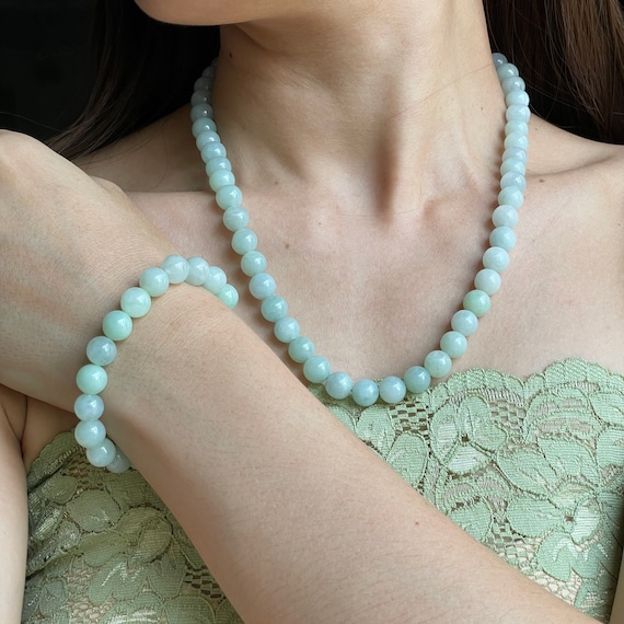 Jade Gift set JG Signature Jade Set- Genuine Authentic Natural Myanmar Jadeite Jade Grade A 9mm beads