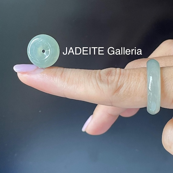 US6.5 BURMESE Jadeite Band Ring  Pendant Set - Natural Burmese jadeite Authentic Grade A hand made unisex jade rings & pendant