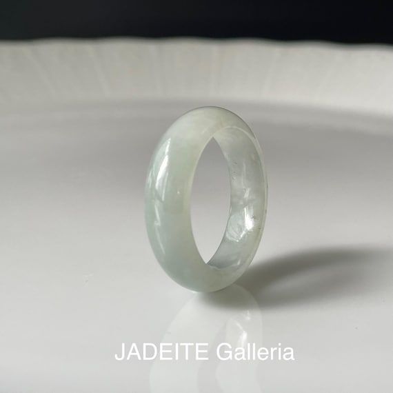US9.1 Jade Band Ring -  Natural Burmese Jadeite Grade A Natural Jade Ring