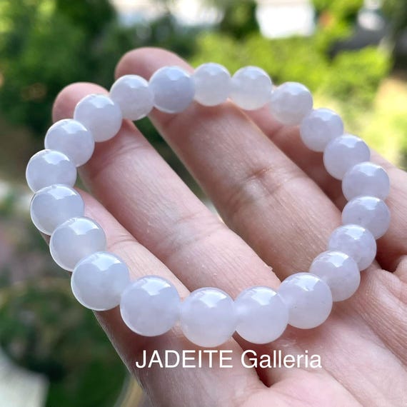 Jade beads Bracelet Untreated Jadeite Natural Type A Burmese Jadeite 8mm beads
