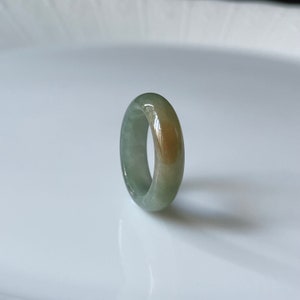 Jade Ring US6.75 Echte Burmesische Jadeit