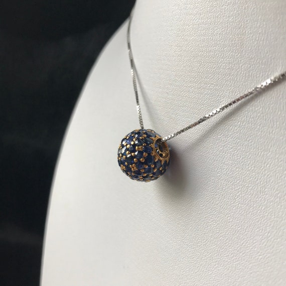 Mogok Sapphire Pendant with 18K Yellow Gold - World's Famous Natural Mogok Sapphire from Burma Genuine and  Authentic