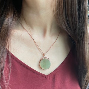 Translucent Round Jadeite 925 Silver Pendant - Rare Yellow-green Authentic Natural Type A Burmese Jadeite Jade