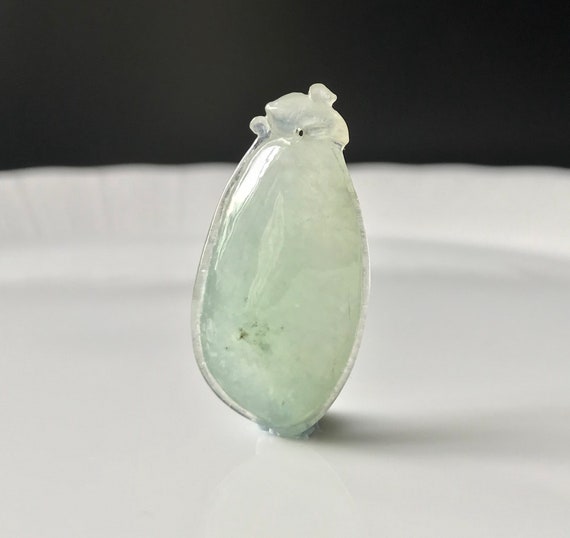 Jade Pendant - Natural translucent BURMESE jade Melon Pendant
