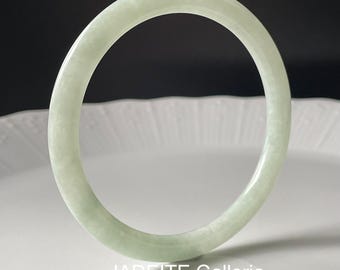 52.5 mm 認定天然 100% 天然 タイプ A サニーグリーン 薄型 翡翠