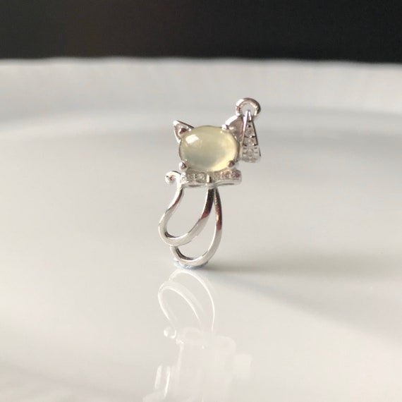 Icy Jade Pendant - Fine Grade A Translucent Natural Burmese Jadeite Cabochon with 925 Silver Pendant