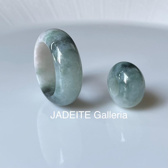 US9.25 BURMESE Jadeite Band Ring  Pendant Set - Natural Burmese jadeite Authentic Grade A hand made unisex jade rings & ring-pendant