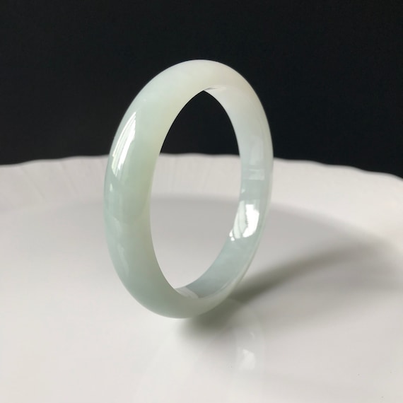 Jade Bangle 53mm Very Fine Tanslucent - Authentic Burmese Jadeite Jade Natural Grade A/ Type A Jade Bangle
