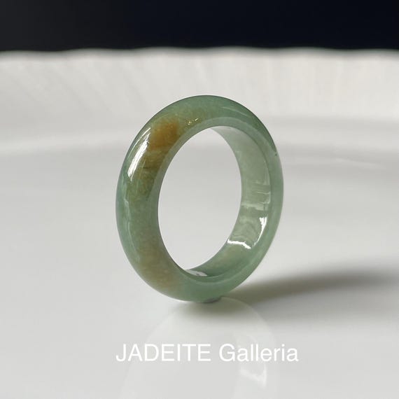 Jade Ring US6.5 Genuine Burmese Jade Band Ring Grade A