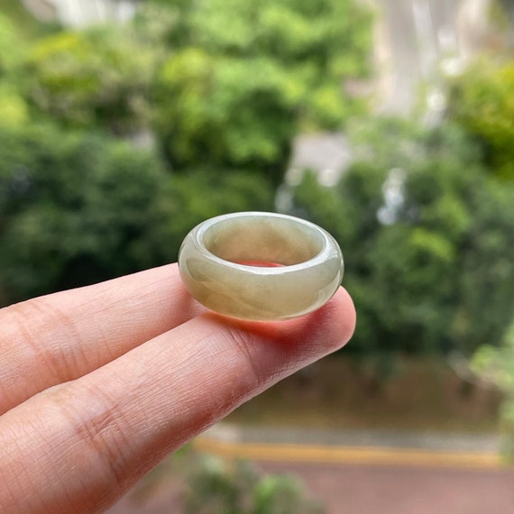 Unisex Jade Ring US6.25 band ring - Authentic Burmese Jadeite Jade Ring
