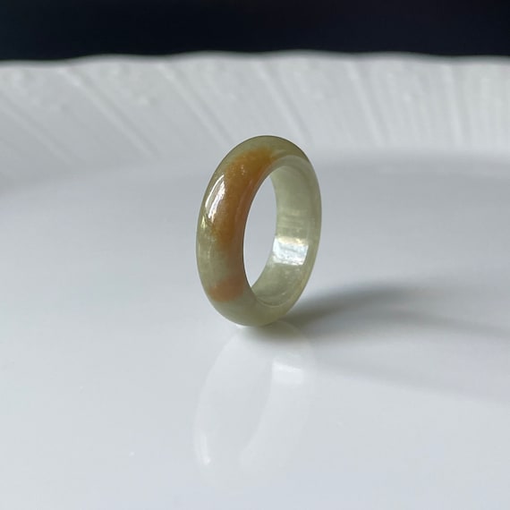 Jade Ring US4.7 band ring - Authentic Burmese Jadeite Jade Ring for unisex