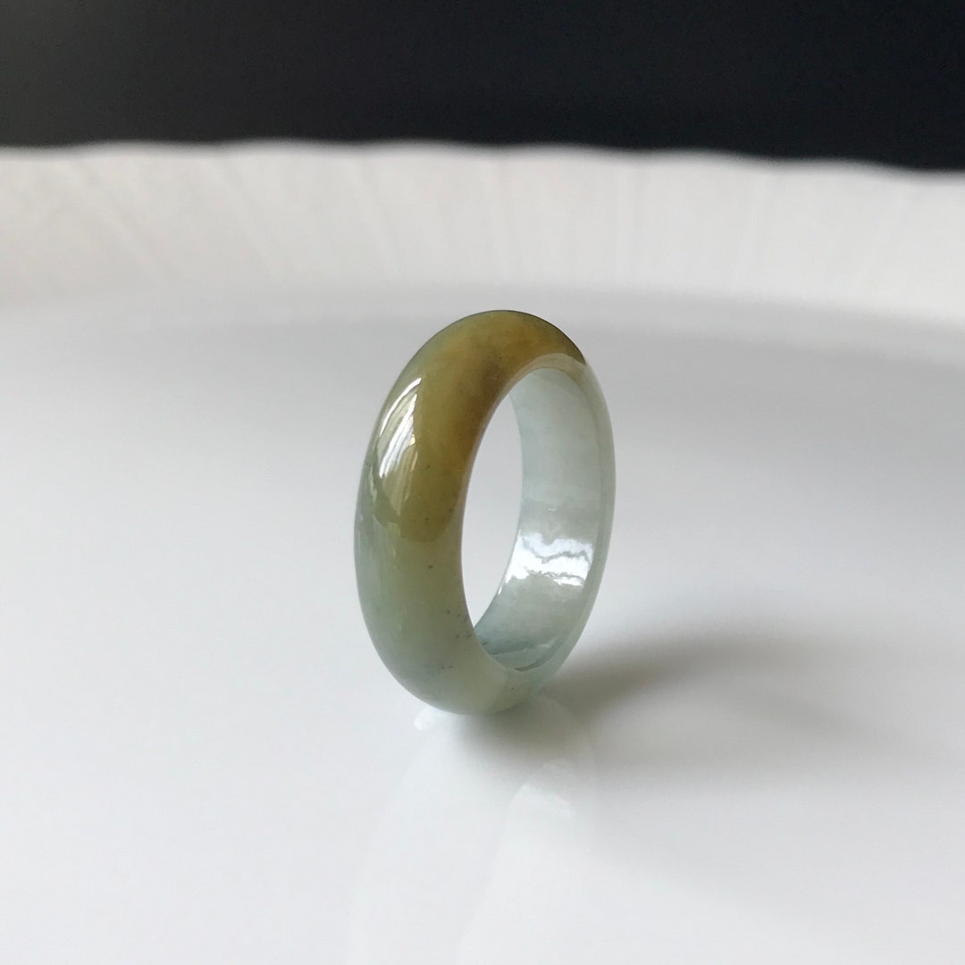 RARE !! BAGUE EN JADE DE MYANMAR : 22,45 CARATS (Taille us 7.5) ★ p486.129T