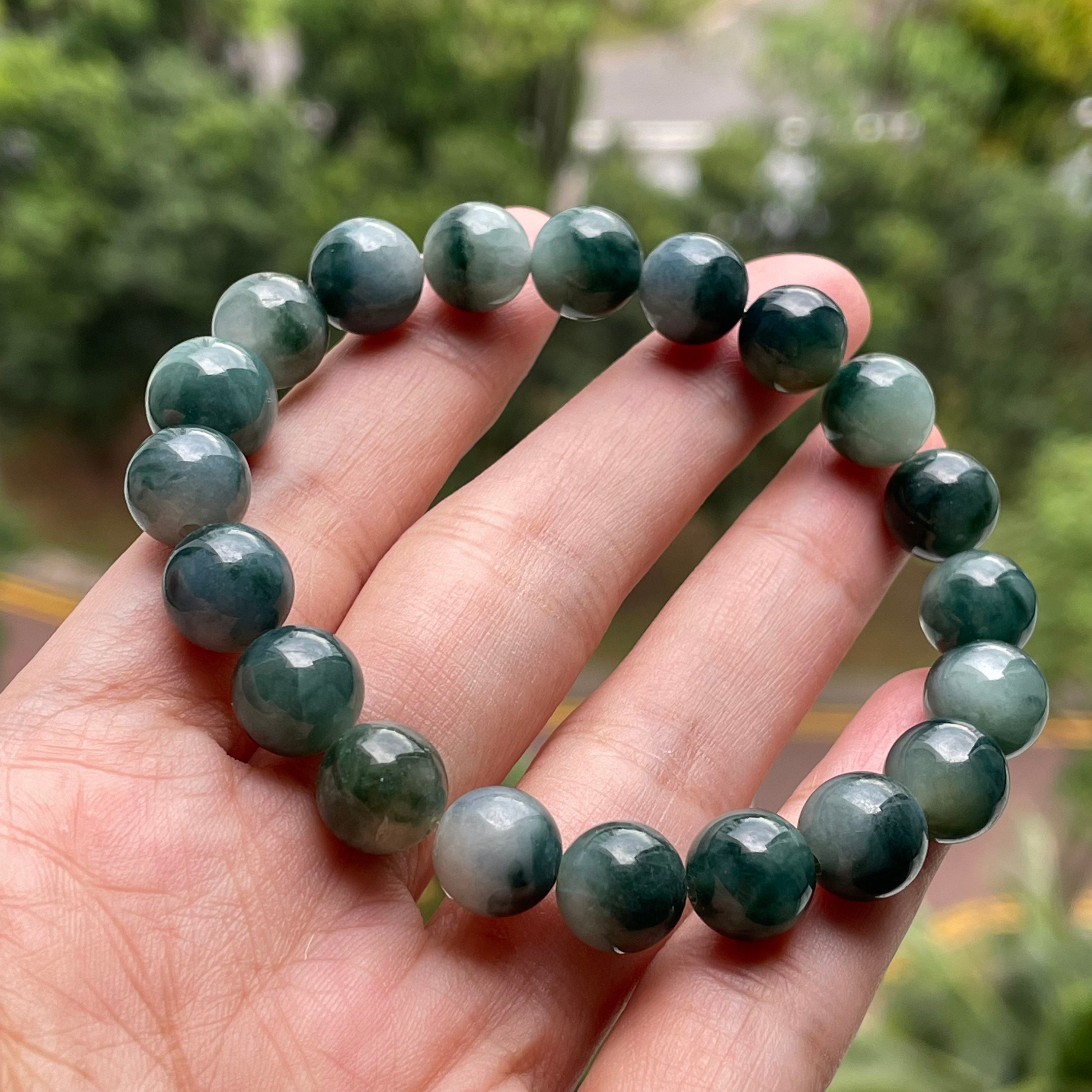 Natural Jade Beaded Bracelet with Gold Filled Bead – Shanali Jewelry