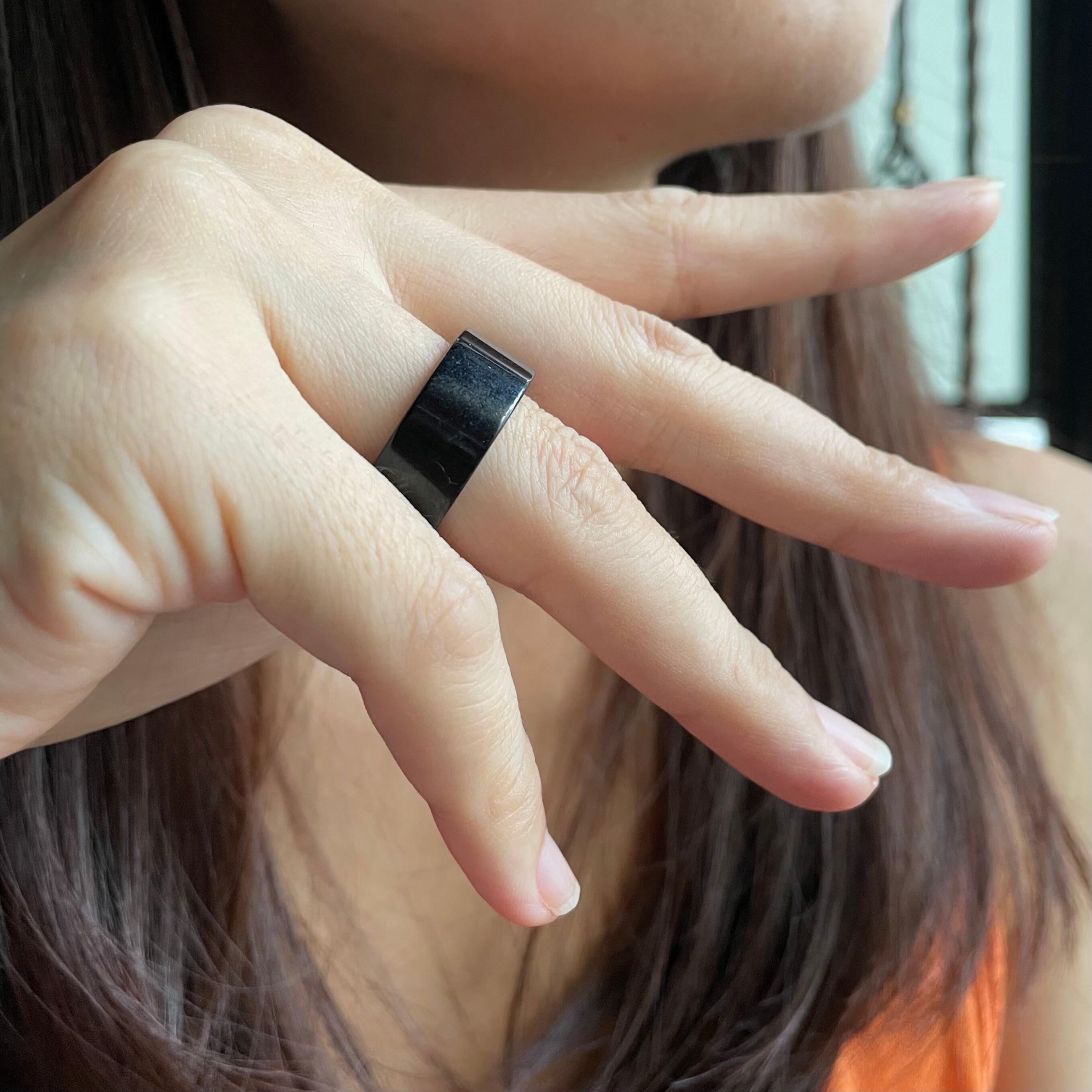 Real jade band ring deals