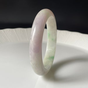 Jade Bangle 56 mm - Natural Type A Burmese Jadeite Jade Translucent Lavender Jade Bangle