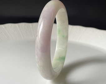 Jade Bangle 56 mm - Natural Type A Burmese Jadeite Jade Translucent Lavender Jade Bangle
