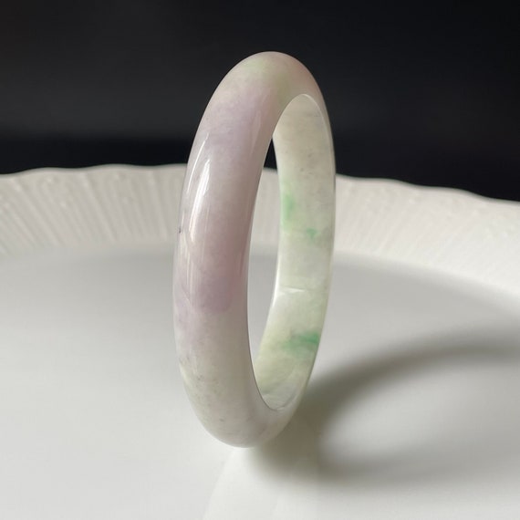 Jade Bangle 56 mm - Natural Type A Burmese Jadeite Jade Translucent Lavender Jade Bangle