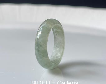 Jade ring US6.5 - Authentic Natural Type A Burmese (Myanmar) Jadeite Jade solid jade band ring