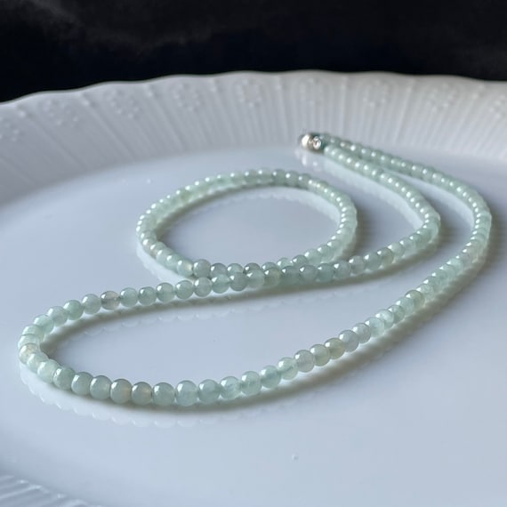 High Translucent Jade Bead Bracelet Set - Genuine Authentic Natural Myanmar Jadeite Jade Grade A 4mm beads JG Signature Gift Set