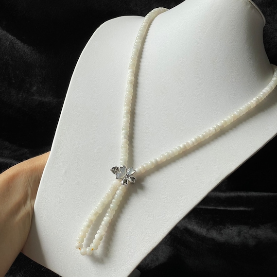 Jadeite Bead Necklace Authentic Burmese Natural Jadeite Jade Grade A Ivory White Jade Bead Necklace