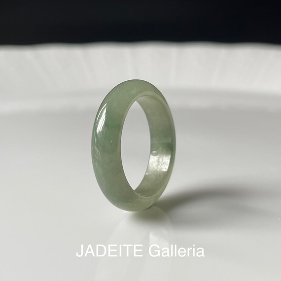 Jade ring US7 - Authentic Natural Type A Burmese (Myanmar) Jadeite Jade solid jade band ring