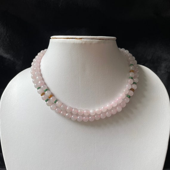 Natural Jade Bead Necklace  5.7mm MYANMAR Type A jadeite beaded necklace Translucent Jade Bead Necklace