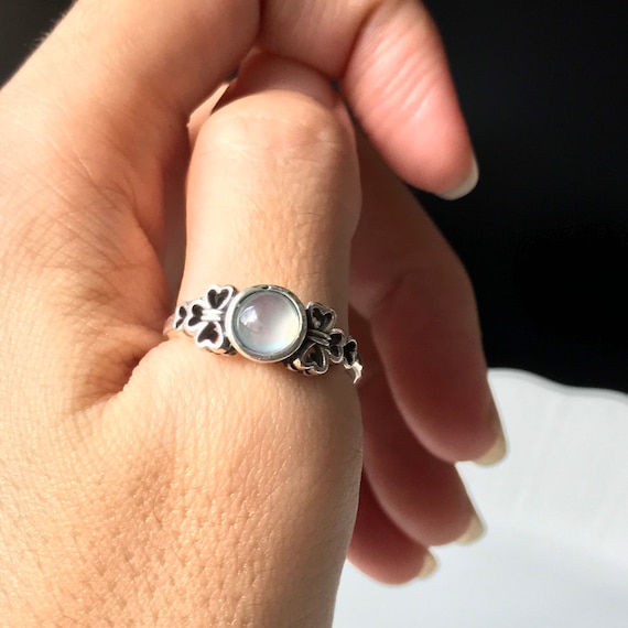 Icy Jade Pendant 925 silver adjustable ring Antique Style  Type A Natural Burmese Jadeite