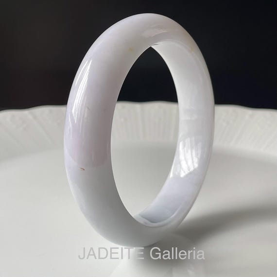 Jade Bangle 58mm- Natural Type A Jadeite Bangle Authentic lavender jade bangle Soft Lavender Certified Jadeite Bangle Jade Bracelet