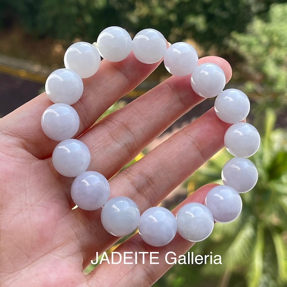 Jade bead bracelet- Natural Type A Burmese Jadeite Rare Hue of Baby PinkType A jadeite unisex wearable bracelet