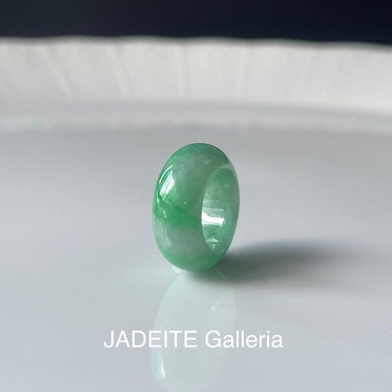 Jade Donut Pendant/ Charm- Unisex wearable Natural Jadeite Type A Authentic Burmese Jade Jewelry Apple Green Jade Donut Pendant