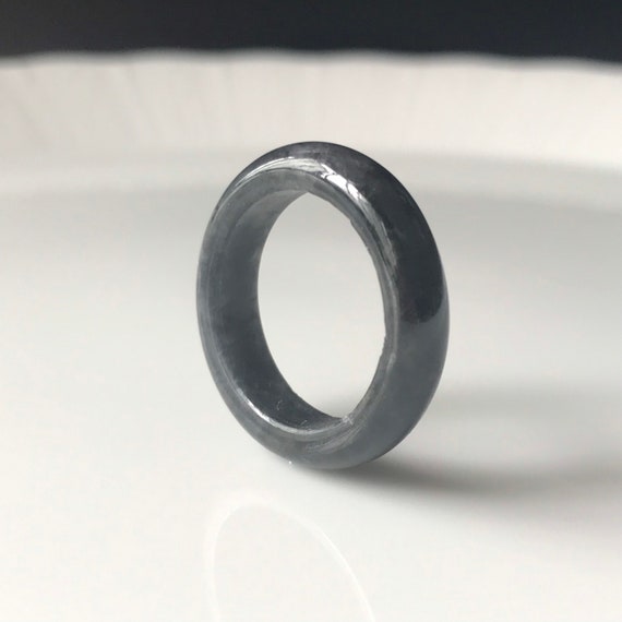 Jade ring US 7.5 Type A Burmese Jade Ring Abacus jade band ring Authentic