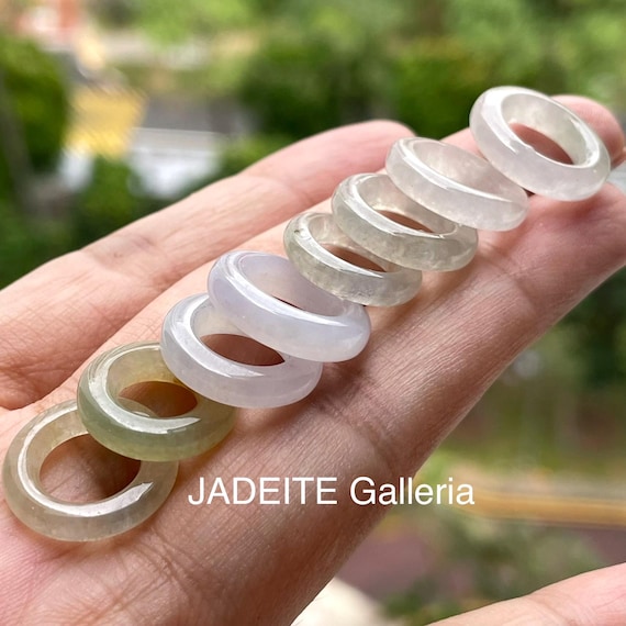 Natural Type A Burmese Jade Donut Pendants – Translucent Rings Bundle Set for Gifting