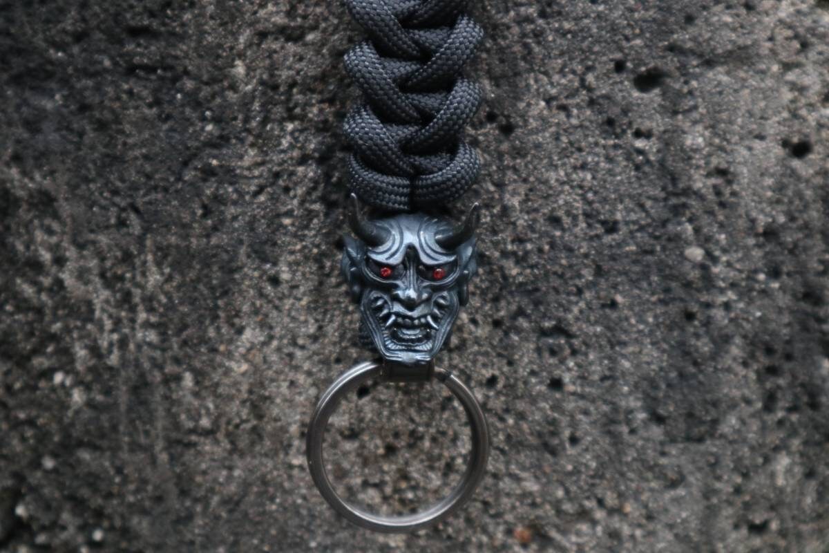 Demon Hannya Mask Keychain in SharkJaw Knot Oni Mask Etsy