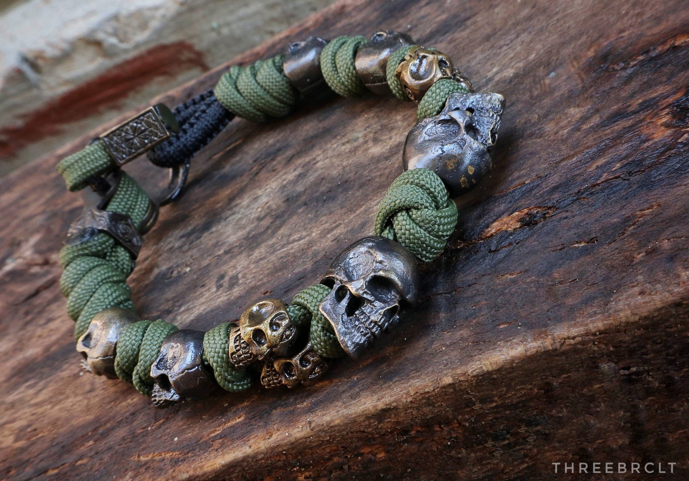 Outlaw Skull Clasp Paracord Bracelet for Chris Black Designs 