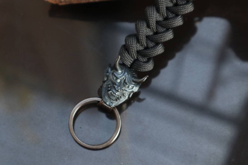 Demon Hannya Mask Keychain in Sharkjaw Knot Oni Mask Etsy