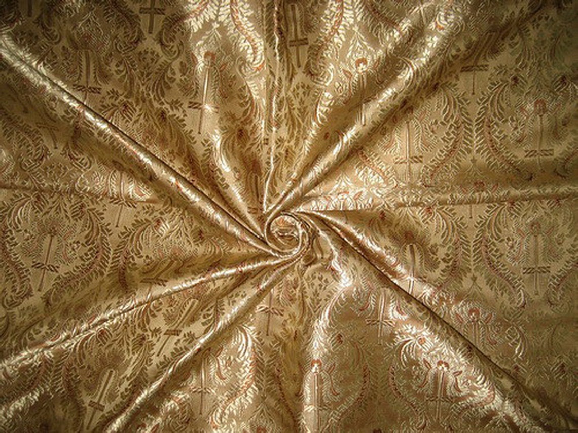 Bronze Silk Brocade 441 Fabric