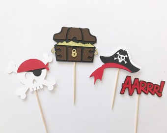 Pirate Cupcake Toppers - set of 12