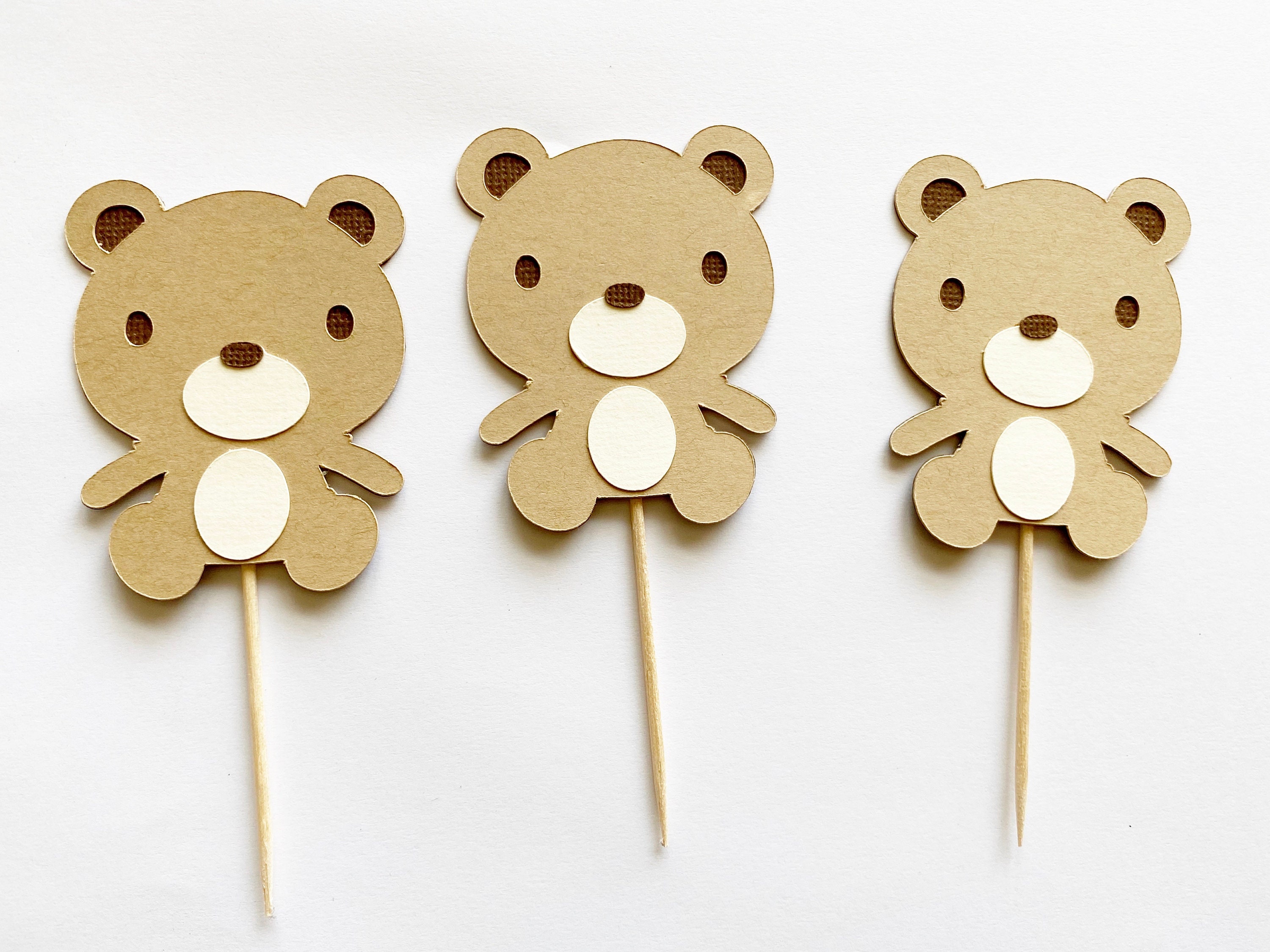 Teddy Bear Cupcake Toppers Printable