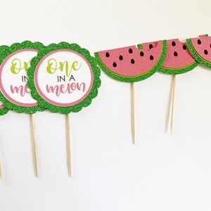 Watermelon Cupcake Toppers