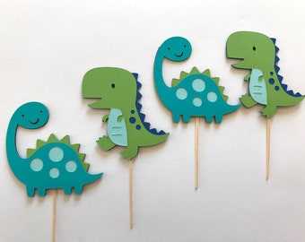 Dinosaur Cupcake Toppers - set of 12