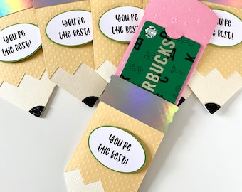 Teacher Appreciation Card, Gift Card Holder