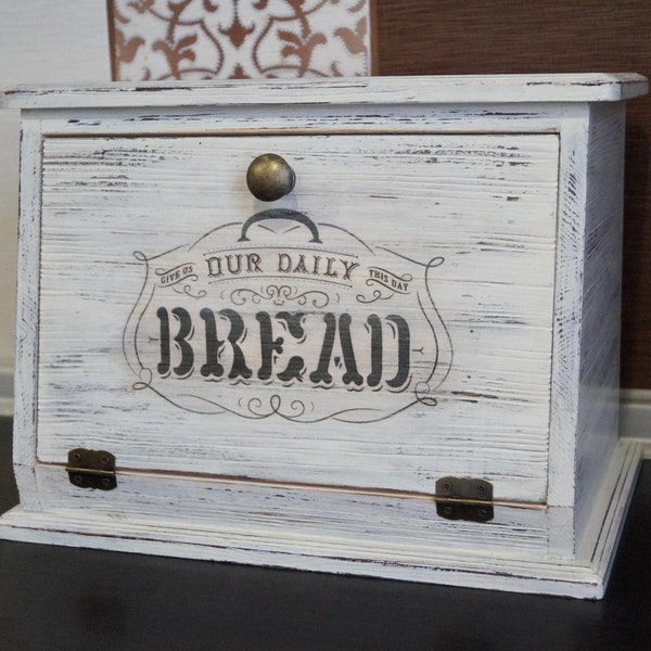 Bread box Vintage bread bin - Farmhouse kitchen storage
