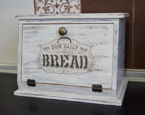 Rustic Breadbox Wood Farmhouse Bread Storage Bread Box Wood Kitchen  Organizer Wedding Wooden Bread Stand Anniversary Rustic 