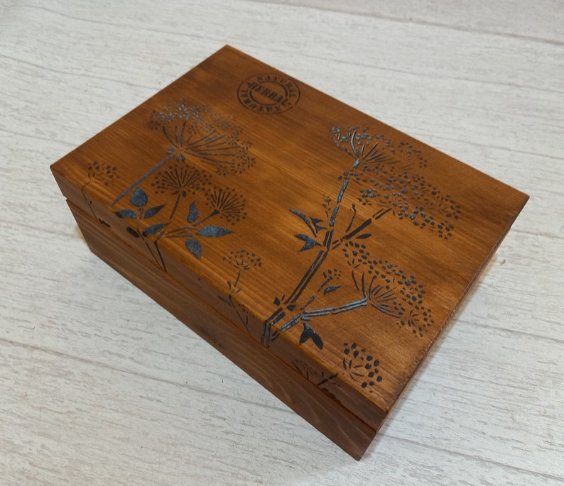 Rustic Tea Bag Box With 6 Compartments Wooden Tea Box With - Etsy