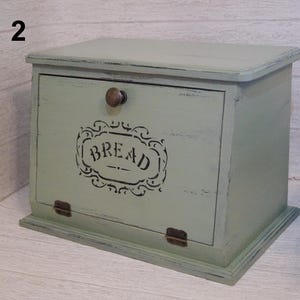 Vintage Green Bread Box - Bread Bin - Farmhouse Kitchen Storage - Etsy