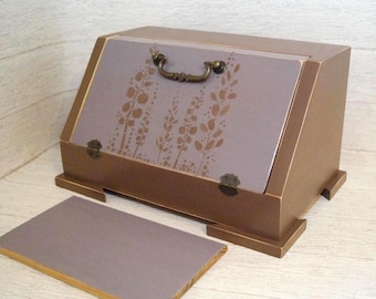Panera con tabla de cortar pequeña - Caja para pan - Almacenamiento de encimera de cocina