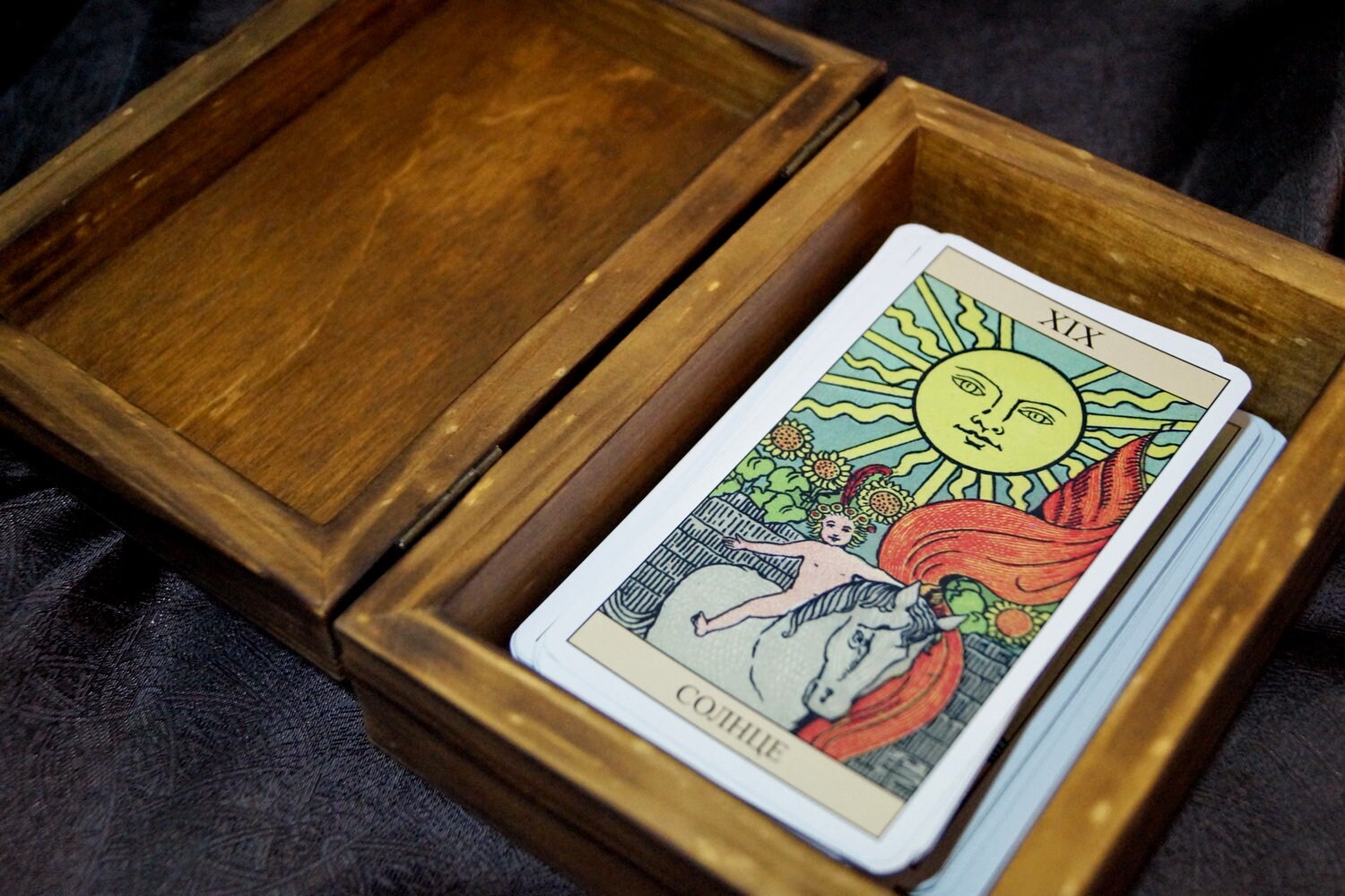 Wooden Tarot Deck Box Small Wooden Box Tarot Card Holder Etsy Canada