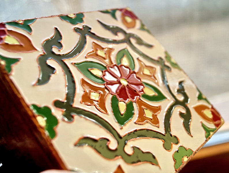 Small jewelry box Burnt orange colour